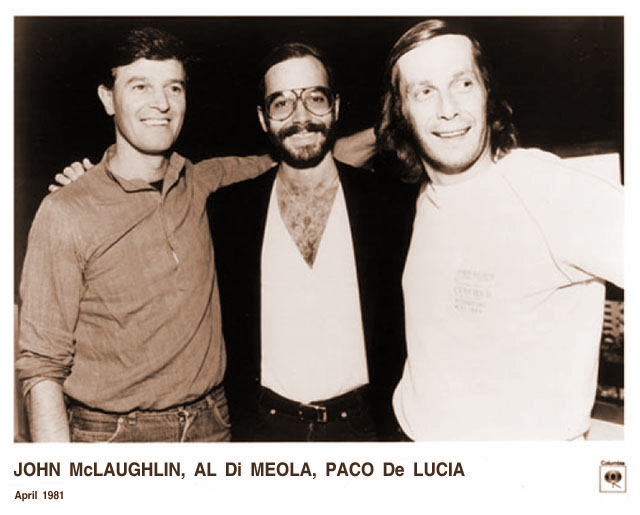 Гитарное трио: Джон Маклафлин, Эл Ди Меола и Пако де Лусиа (апрель 1981)