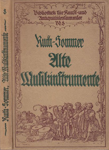 Обложка книги Г. Рута-Зоммера "Старинные музыкальные инструменты" (1916)