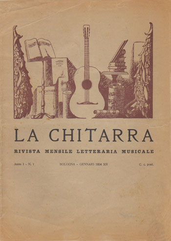 "La Chitarra. Rivista mensile letteraria e musicale" - No. 1, 1934
