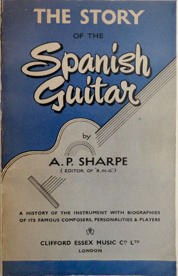 Обложка первого издания "Истории испанской гитары" А. П. Шарпа (1954)