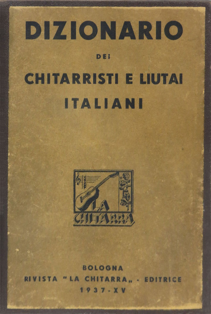 Обложка "Словаря итальянских гитаристов и гитарных мастеров" (1937)